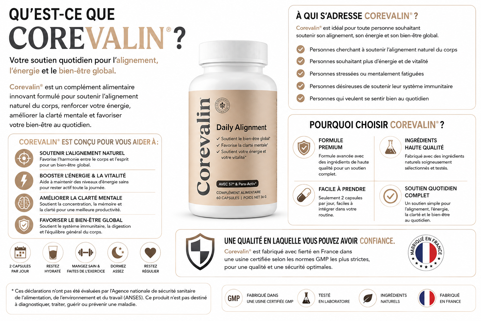 Présentation du complément alimentaire Corevalin